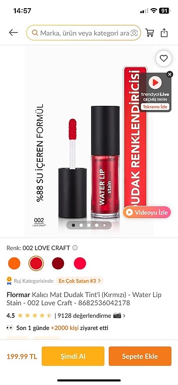 Flormar dudak tinti