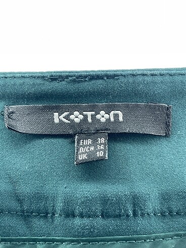 38 Beden yeşil Renk Koton Kumaş Pantolon %70 İndirimli.