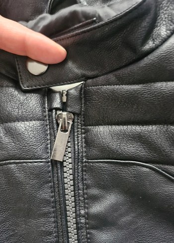 10 Yaş Beden siyah Renk erkek çocuk deri ceket