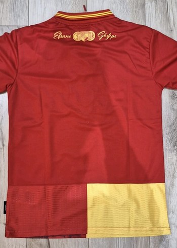 Bordo Sarı Oversize Spor Tişört - Görsel 2