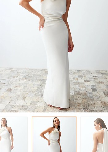 Beyaz abiye - Görsel 3