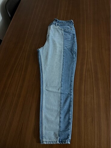 İki renkli mom jeans