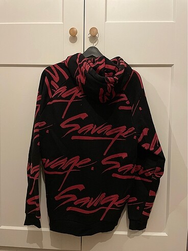 Diğer Baskılı Bordo Siyah Sweatshirt