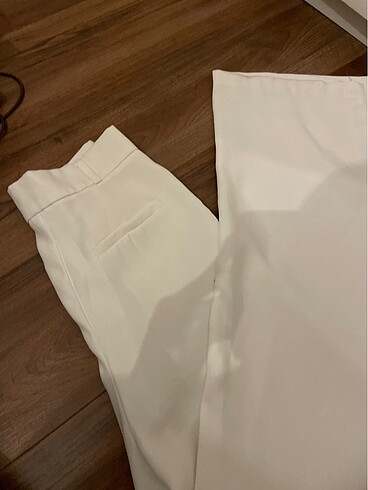 36 Beden Beyaz Kumaş Pantolon