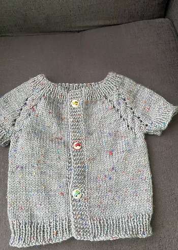 Pembe Örgü Kız Çocuk Kolsuz Hırka - Görsel 3