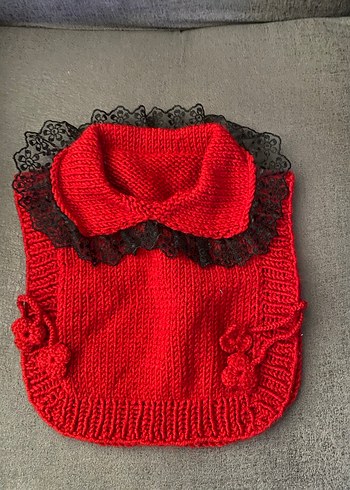 Pembe Örgü Kız Çocuk Kolsuz Hırka - Görsel 2