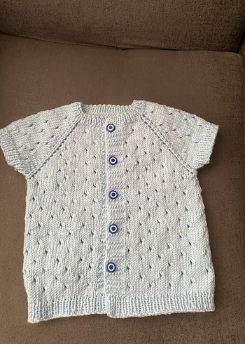 Pembe Örgü Kız Çocuk Kolsuz Hırka - Görsel 5