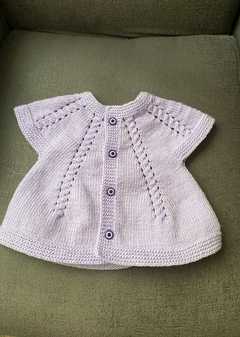 Pembe Örgü Kız Çocuk Kolsuz Hırka - Görsel 7