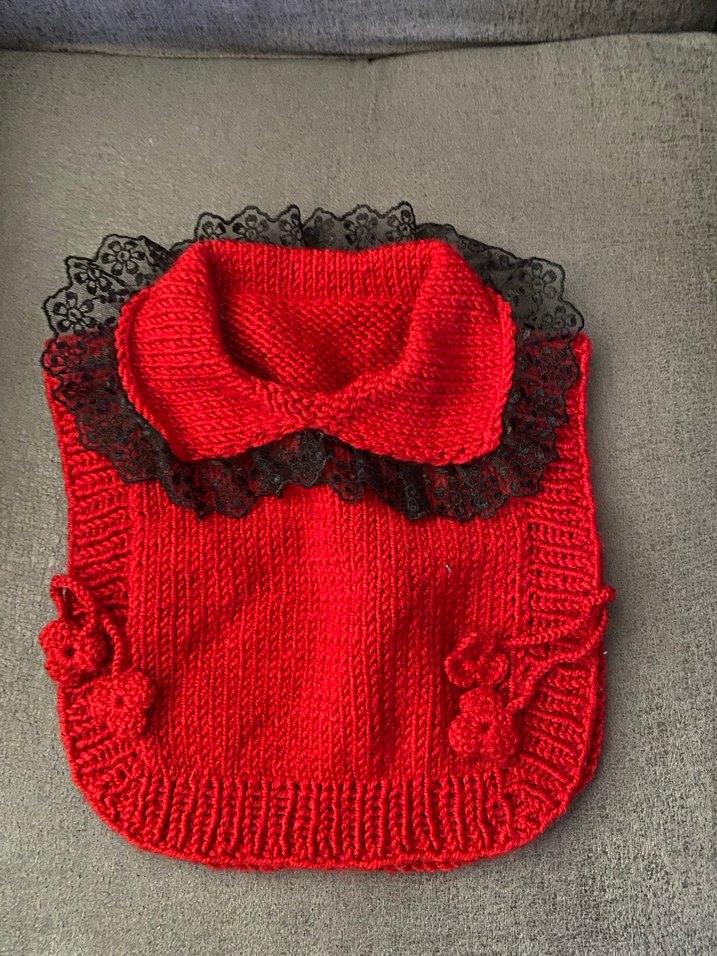 Pembe Örgü Kız Çocuk Kolsuz Hırka - Görsel 2