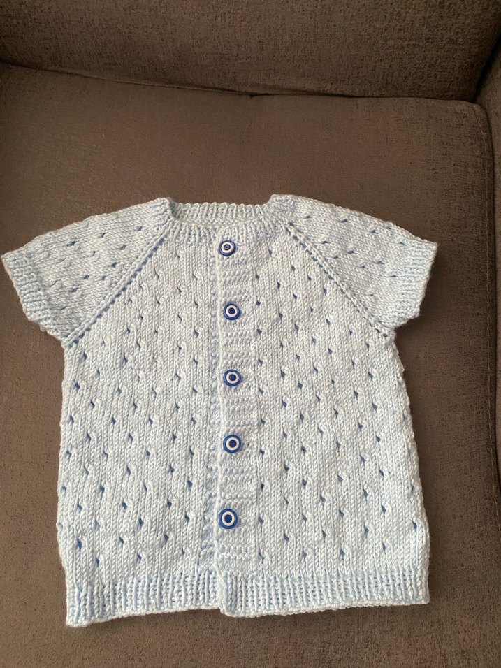 Pembe Örgü Kız Çocuk Kolsuz Hırka - Görsel 5