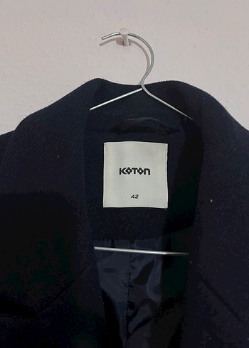 Lacivert Düğmeli Kaban - Görsel 2