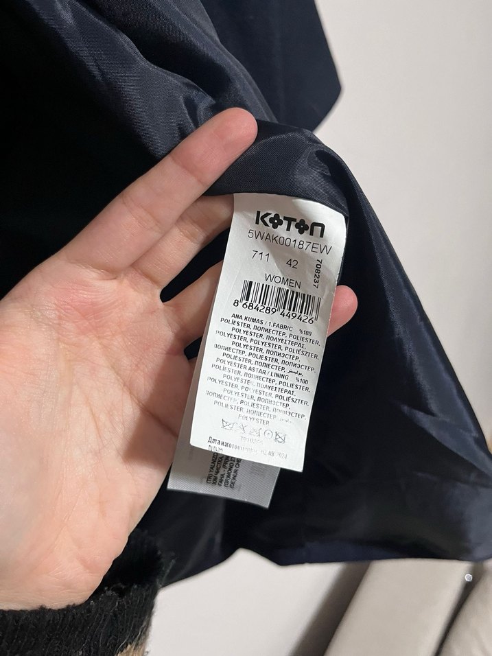 Lacivert Düğmeli Kaban - Görsel 5