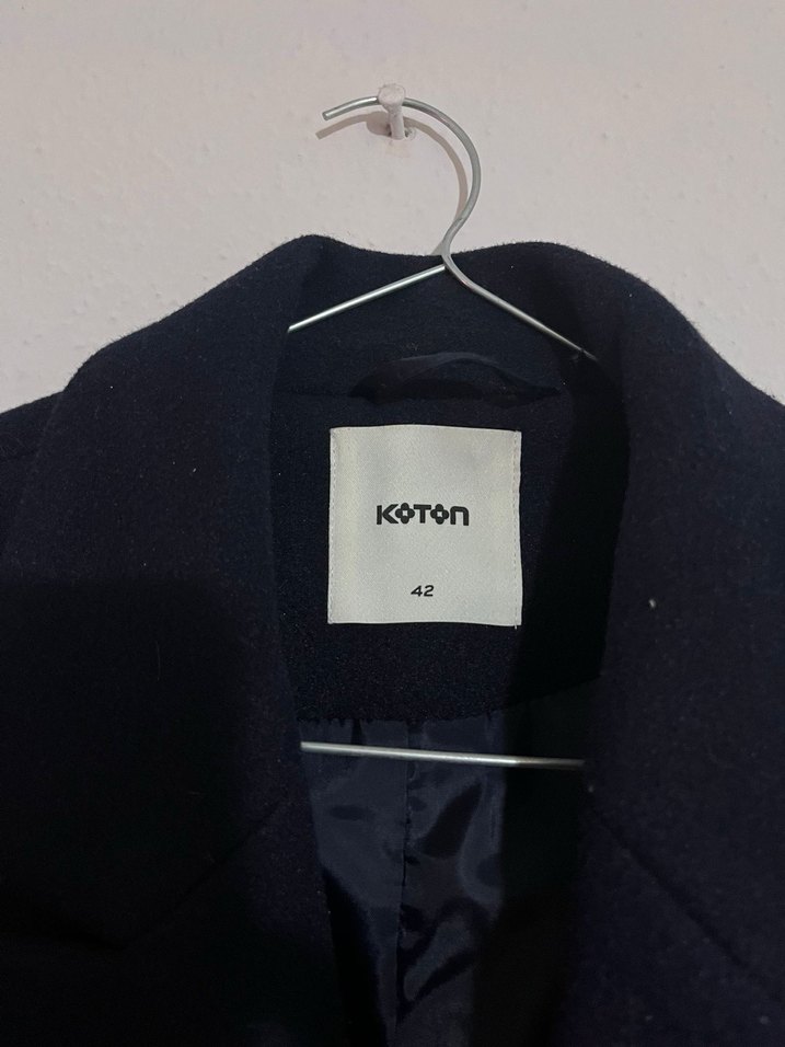 Lacivert Düğmeli Kaban - Görsel 2