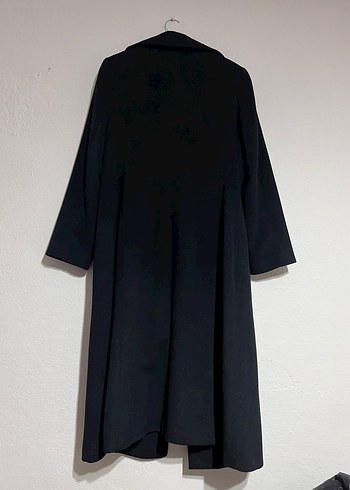 Siyah Uzun Kadın Kaban - Görsel 4