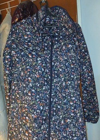 Çiçek Desenli Fermuarlı Kadın Midi Mont - Görsel 2