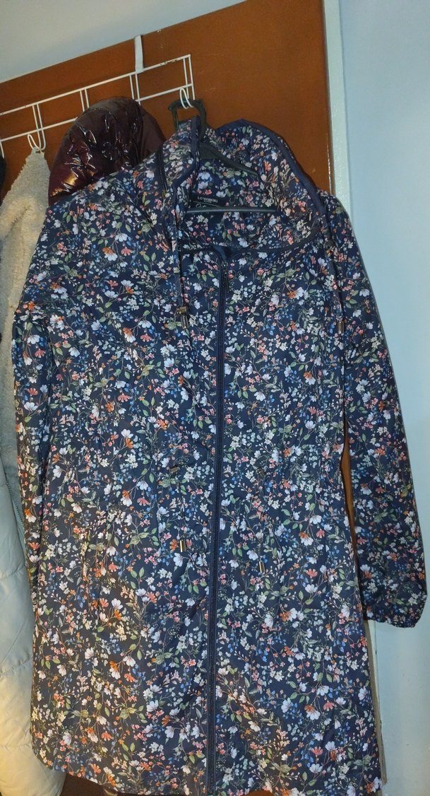 Çiçek Desenli Fermuarlı Kadın Midi Mont - Görsel 2