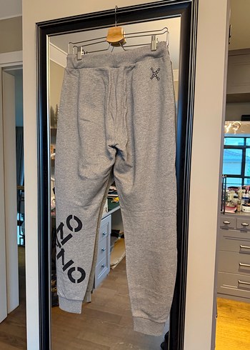 Gri Baskılı bağcıklı kadın Eşofman Altı - Görsel 2