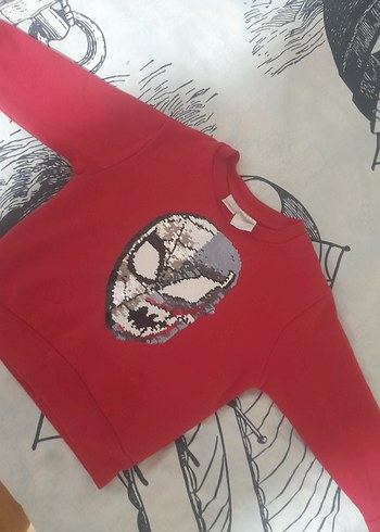 LC Waikiki venom spiderman Kırmızı Erkek Çocuk Payetli Tişört