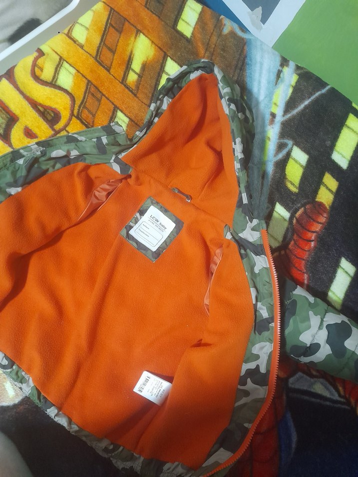 Renkli Kamuflaj Desenli Fermuarlı Erkek çocuk Mont - Görsel 5