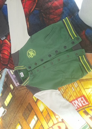 Erkek Çocuk Yeşil Spor Ceket - Görsel 5