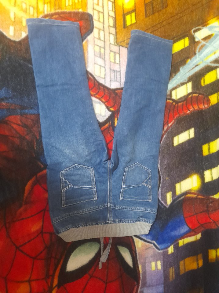 Bağcıklı Erkek Çocuk Kot Pantolon - Görsel 3