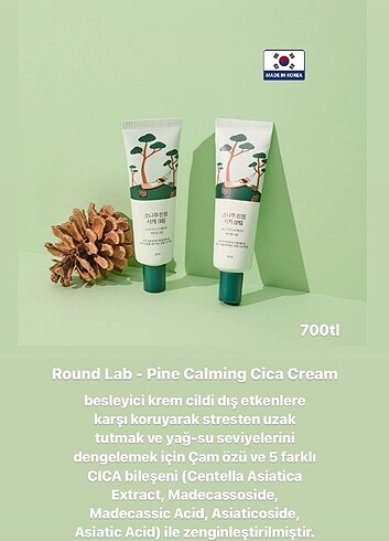 Diğer Kore markası round lab cica krem 