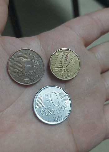 Brezilya koleksiyon para 3 adet .Vintage Erkek Rozetleri - Görsel 2