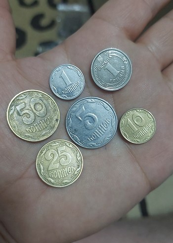 6 adet Ukrayna madeni para - Görsel 2