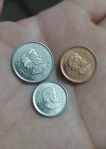 Kanadalı Madeni Paralar 3 adet çil - Görsel 2