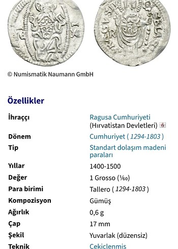 Antika Hırvatistan Gümüş Grosso - Görsel 3