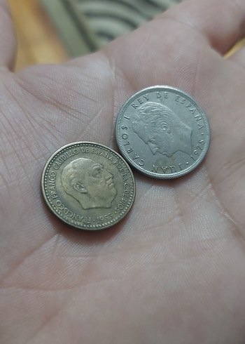 İspanya madeni  para  2 adet - Görsel 2
