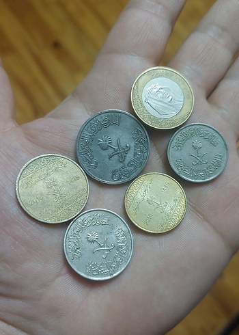 Suudi  Arabistan madeni  para 6 adet - Görsel 2