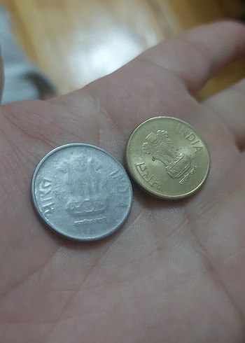 Hindistan madeni  paraları 2 adet - Görsel 2