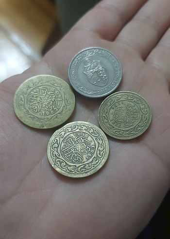Tunus  madeni  paraları 8 adet - Görsel 2