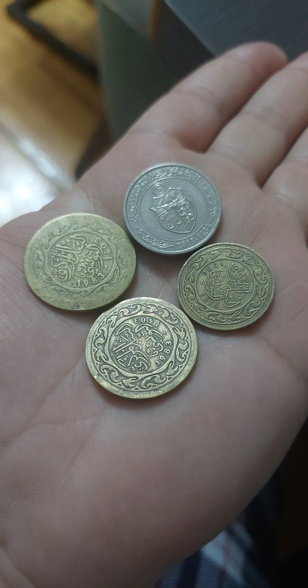Tunus  madeni  paraları 8 adet - Görsel 2
