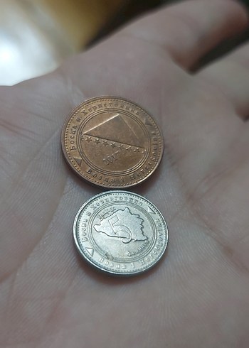 Bosna 2 adet madeni koleksiyon parası - Görsel 2