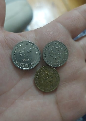 Hırvatistan 3 adet koleksiyon para - Görsel 2