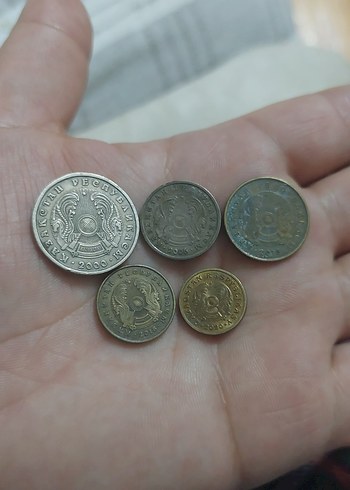 Kazakistan tengeler madeni koleksiyon 5 adet para - Görsel 2