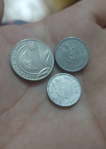 Moldova madeni para koleksiyon 3 adet - Görsel 2