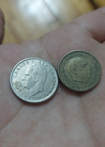 İspanya  madeni  para  koleksiyon 2 adet fiyatıdır - Görsel 2