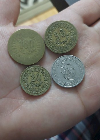 Tunus Madeni para koleksiyon. 4 adet - Görsel 2