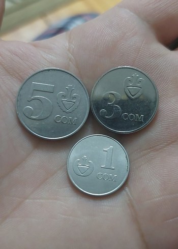 3 adet  Kırgızistan madeni para koleksiyonu - Görsel 2