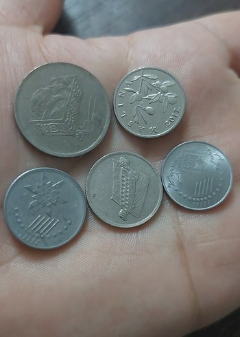 Malezya madeni para koleksiyonu. 5 adet fiyatıdır. - Görsel 2