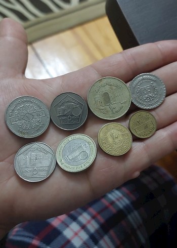 Suriye madeni para koleksiyon. 8 adet. - Görsel 2