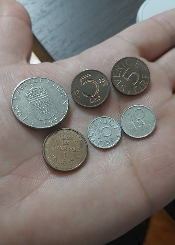 İsveç  madeni  paraları.  6 adet - Görsel 2