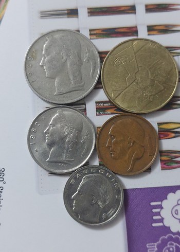 Eski Belçika Paraları 5 adet - Görsel 2