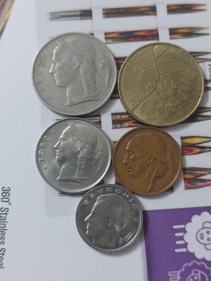 Eski Belçika Paraları 5 adet - Görsel 2