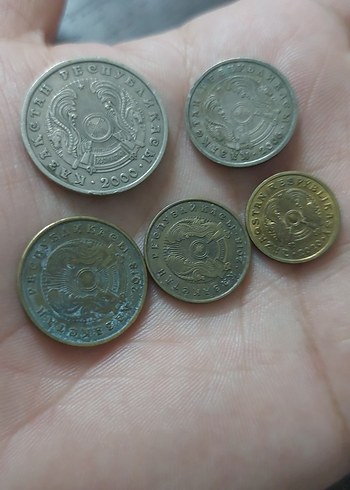 Kazakistan madeni  paraları.  5 adet - Görsel 2