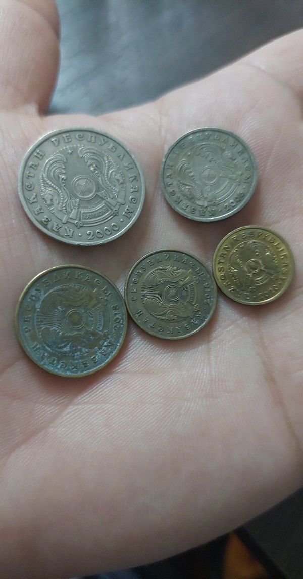 Kazakistan madeni  paraları.  5 adet - Görsel 2