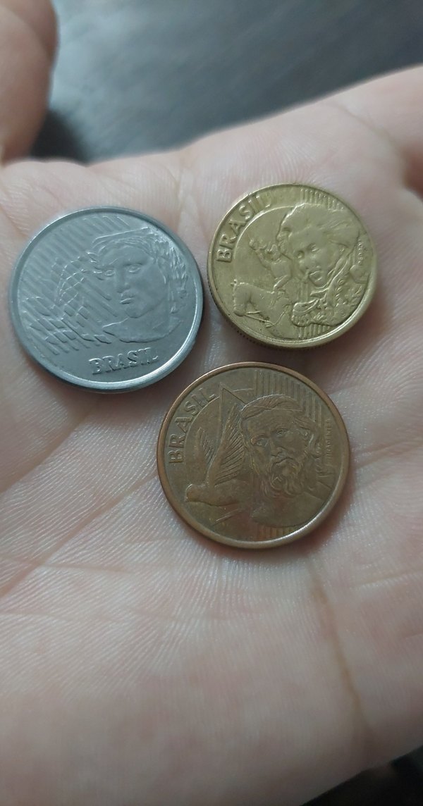 Brezilya madeni  paraları.  3 adet fiyatıdır. - Görsel 2